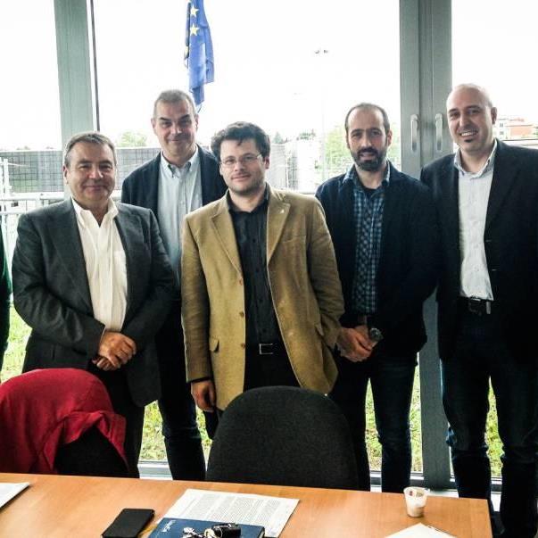 2016 - Linea T1 Albino-Vertova -  rappresentanti TEB, Comunità Montana della Valle Seriana, Provincia di Bergamo, Sindaci dei comuni di Albino, Gazzaniga, Fiorano al Serio e Vertova.